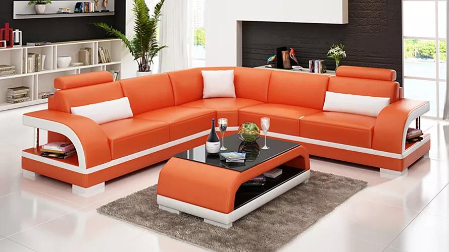 Ledersofa Ecksofa Polster Eckgarnitur Sofa Polster Couch Garnitur