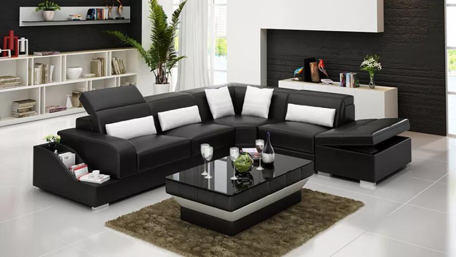 Garnitur Eckgarnitur Sofa Ledersofa Ecksofa Polster Polster Couch