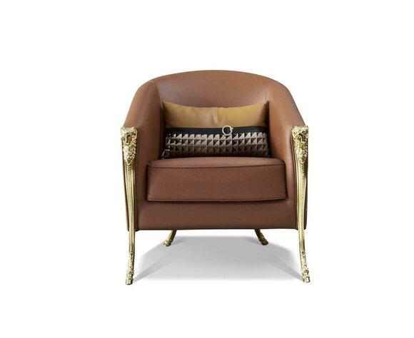 Luxus Stuhl Polster Cocktail Relax Lounge Club Design Design Sessel Braun