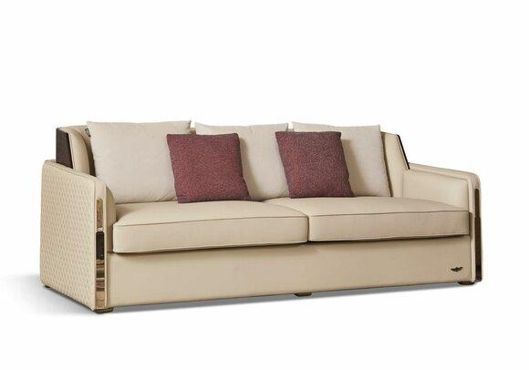 Luxus 3 Sitzer Couch Polster Sofa Leder Textil Stoff Couchen Garnitur Dreisitzer