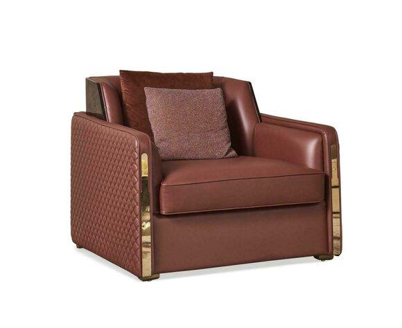Sessel Club Lounge Designer Lehn Stuhl Polster Sofa 1 Sitzer Fernseh Neu