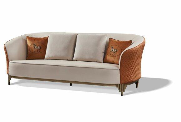 Dreisitzer Ledersofa Wohnzimmer Designer Couchen Polster Sofa Sofas