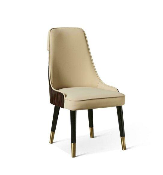 Esszimmer Lehnstuhl Design Stuhl Stoff Stühle Polster Luxus Sessel Lehnstühle