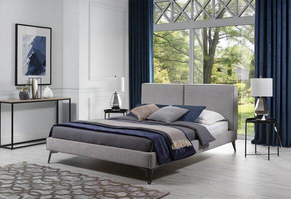 Luxus Leder Textil Bett Polster Betten Doppel Modernes Ehe 140/160/180