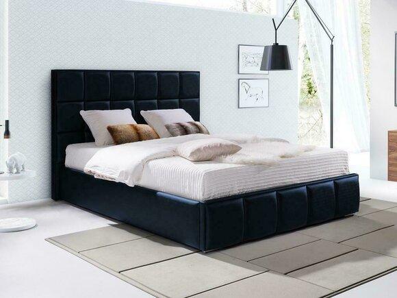 Schwarzes Bett Polster Design Luxus Doppel Betten Schlaf Zimmer jvmoebel