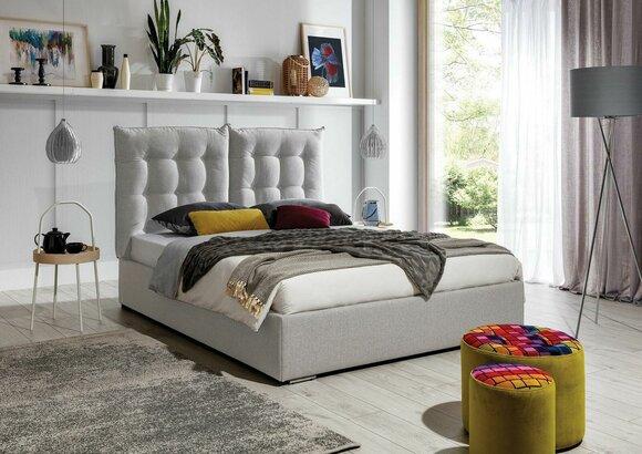 Designer Bett Schlafzimmer Betten Textil Leder Hotel Samt Luxus Polster