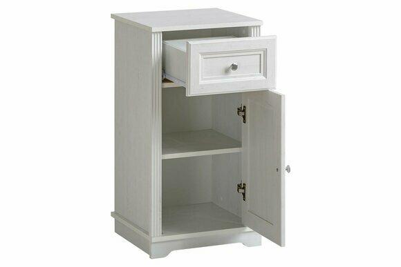 Badmöbel Unterschrank Badschrank weiß 81cm Schrank