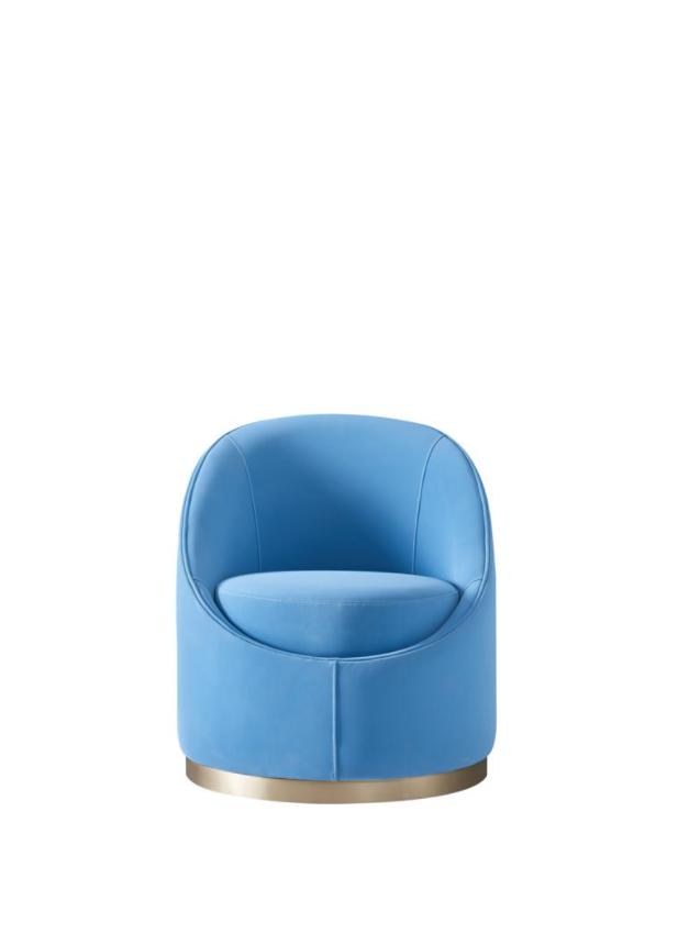 Blauer Design Hotel Lounge Club Sessel Polster Stühle Wohnzimmer
