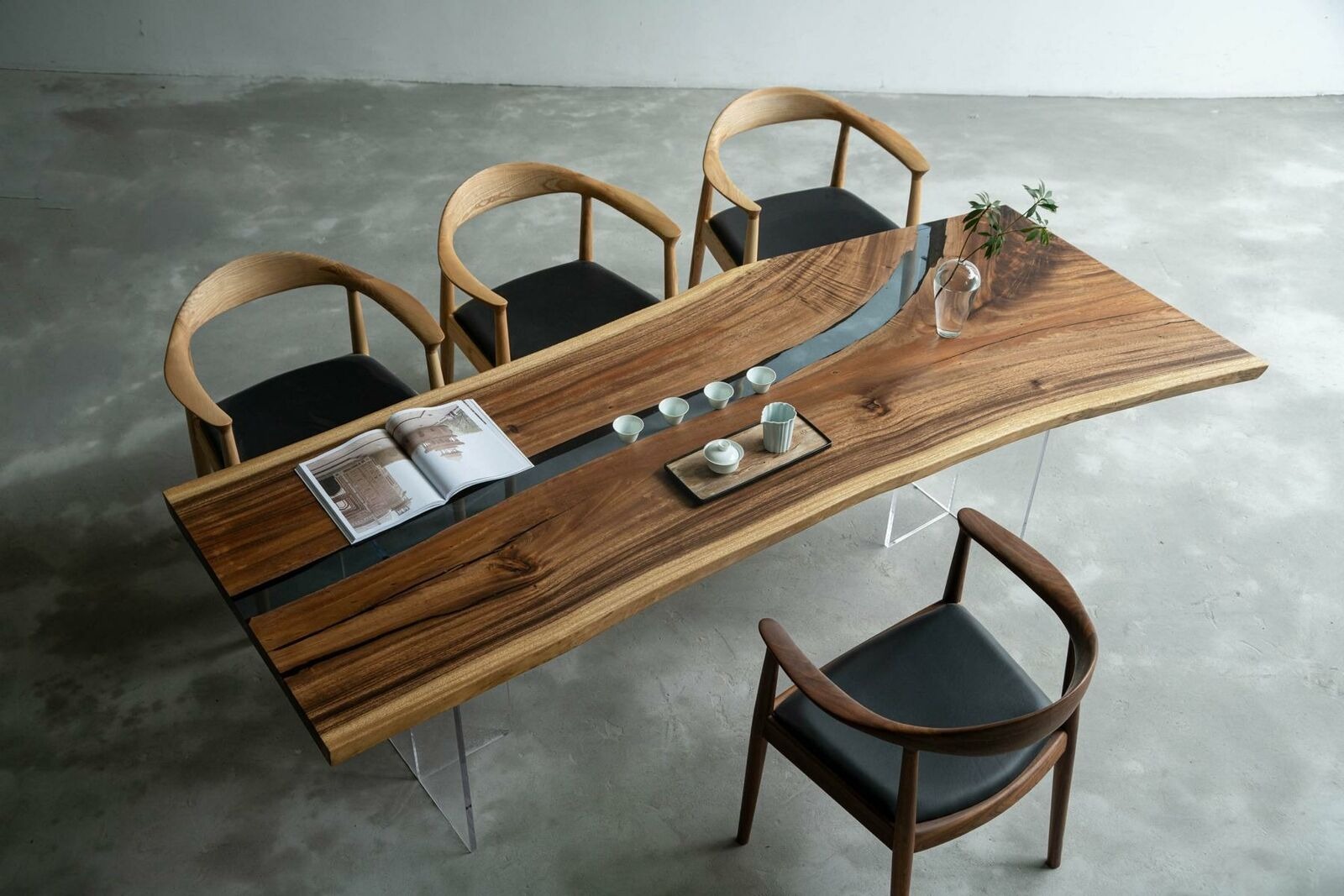 River Tisch Epoxidharz Couchtisch Massiv Tische 240x100 Flusstisch