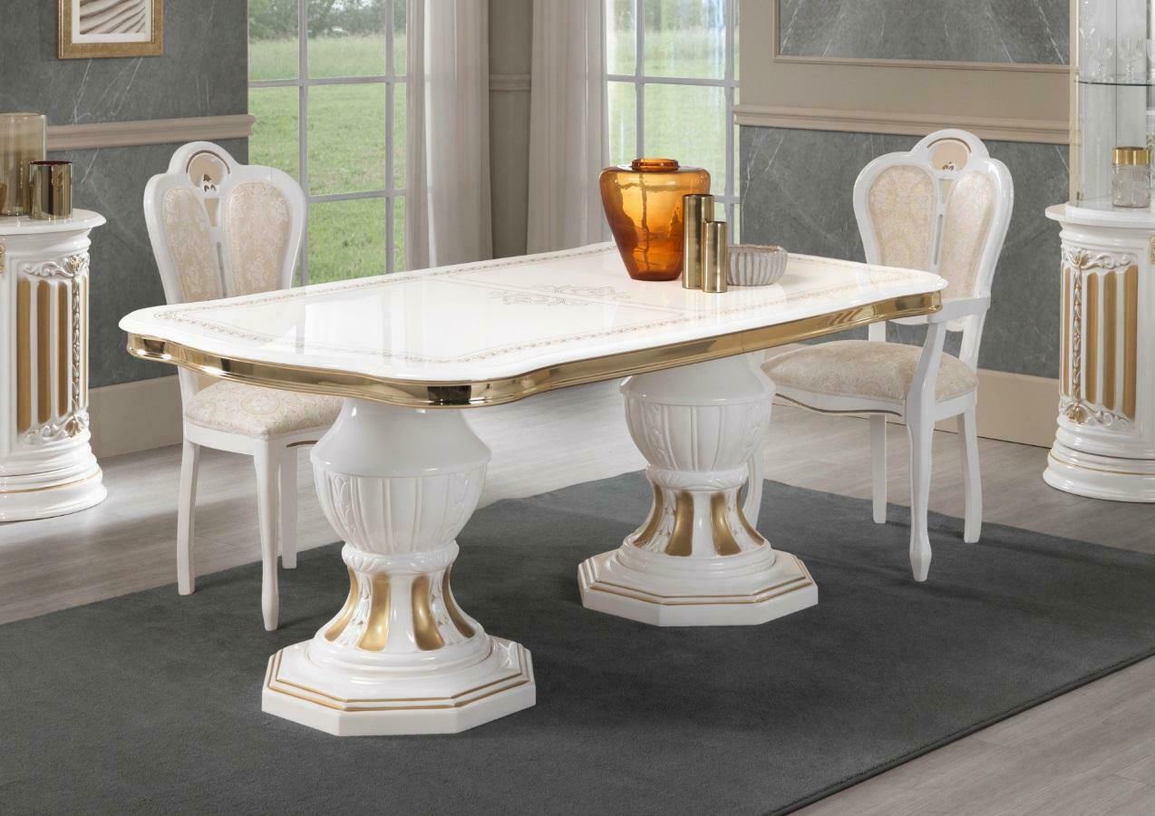 klassischer esstisch tisch wohnzimmer italienischer tische stil möbel weiss