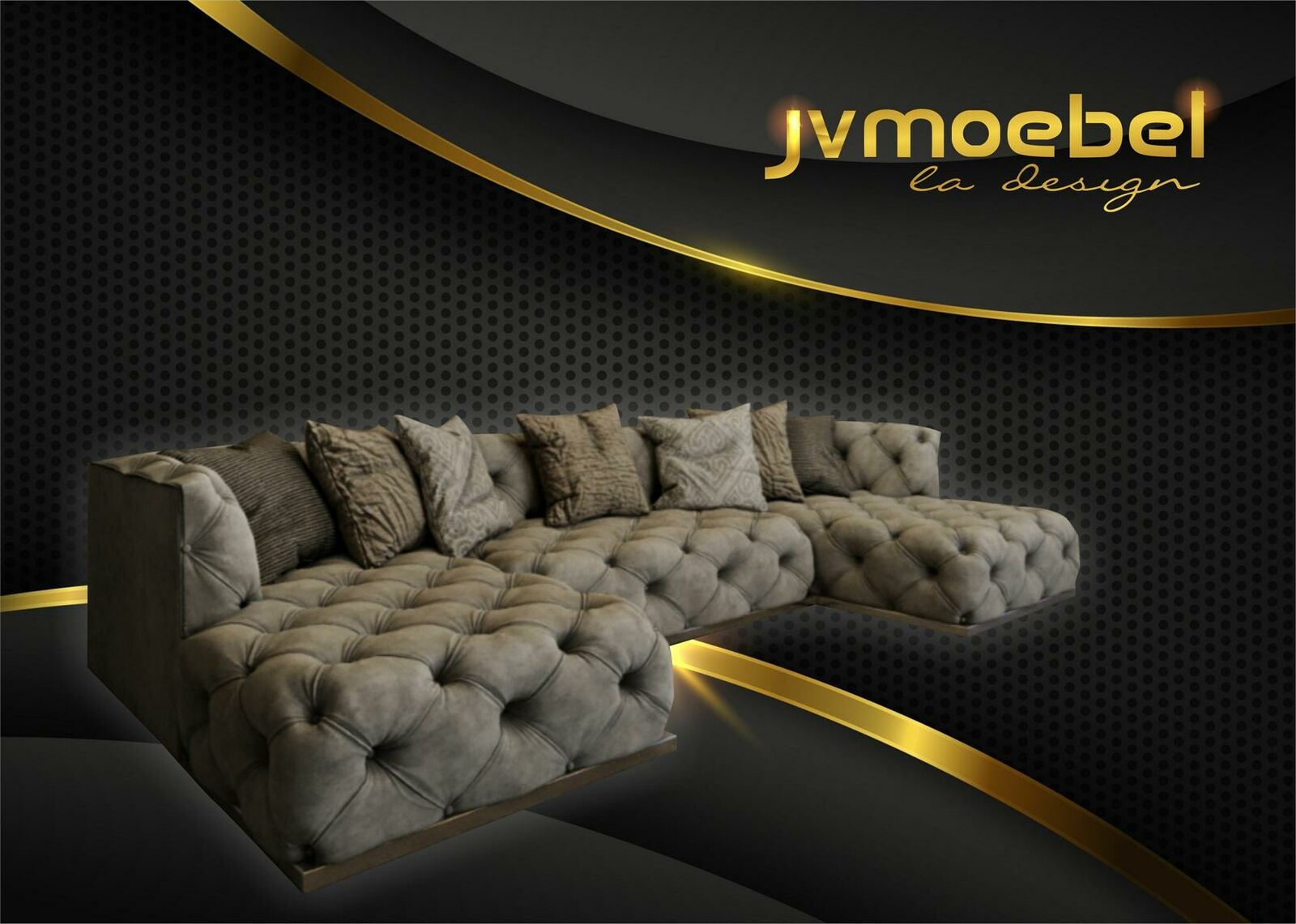 Ecksofa Sofa Couch Polster Garnirtur U Form Couchen Chesterfield