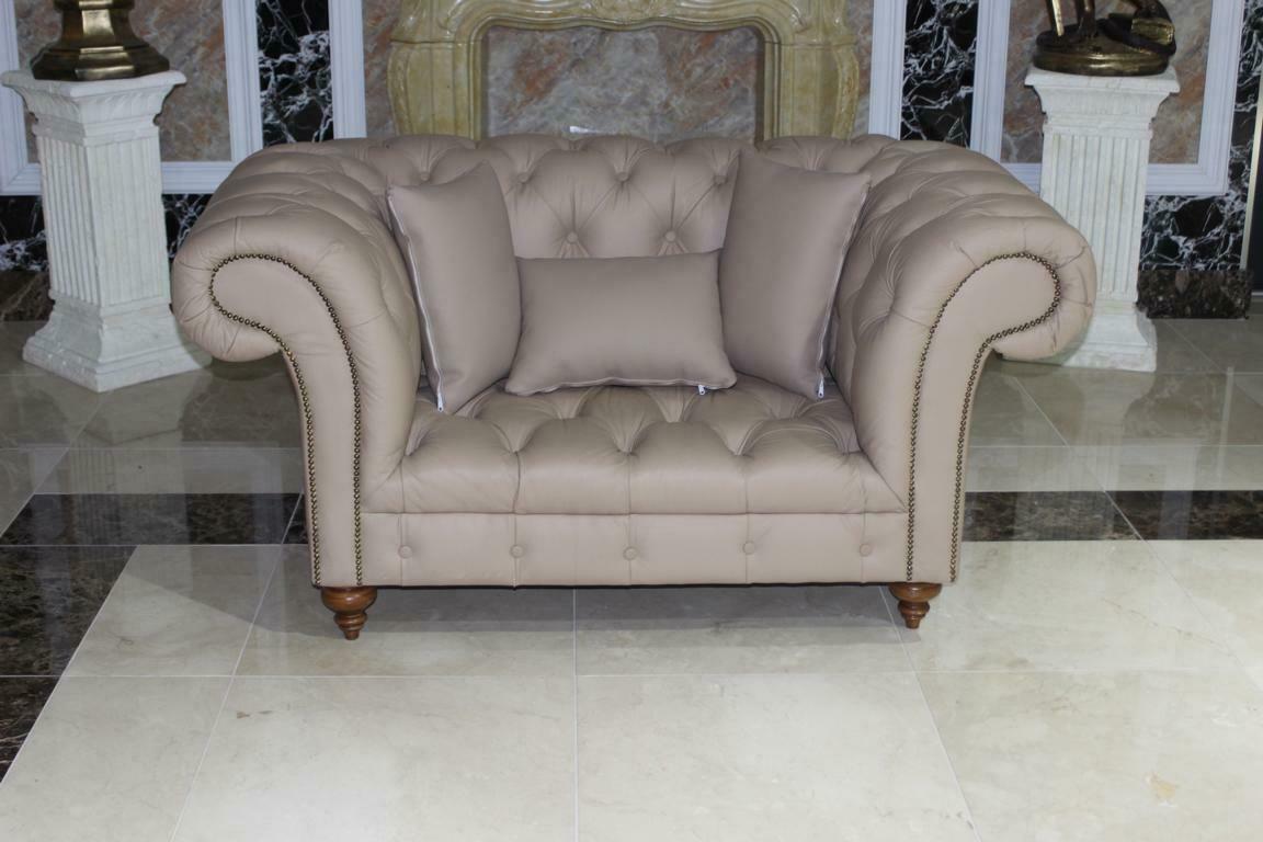 Chesterfield Design Luxus Polster Sofa Couch Sitz Garnitur Leder Sofas Sofort