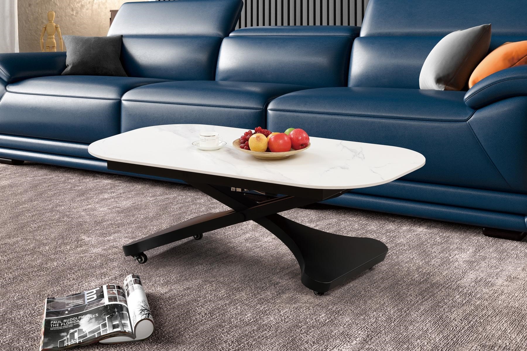 Couchtisch Design Tische Säulen Tische Luxus Wohnzimmer Möbel 140x80