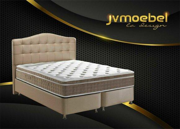Bett Leder 2x Nachttisch 3 tlg. Schlafzimmer Set Möbel Modern Luxus Betten Neu