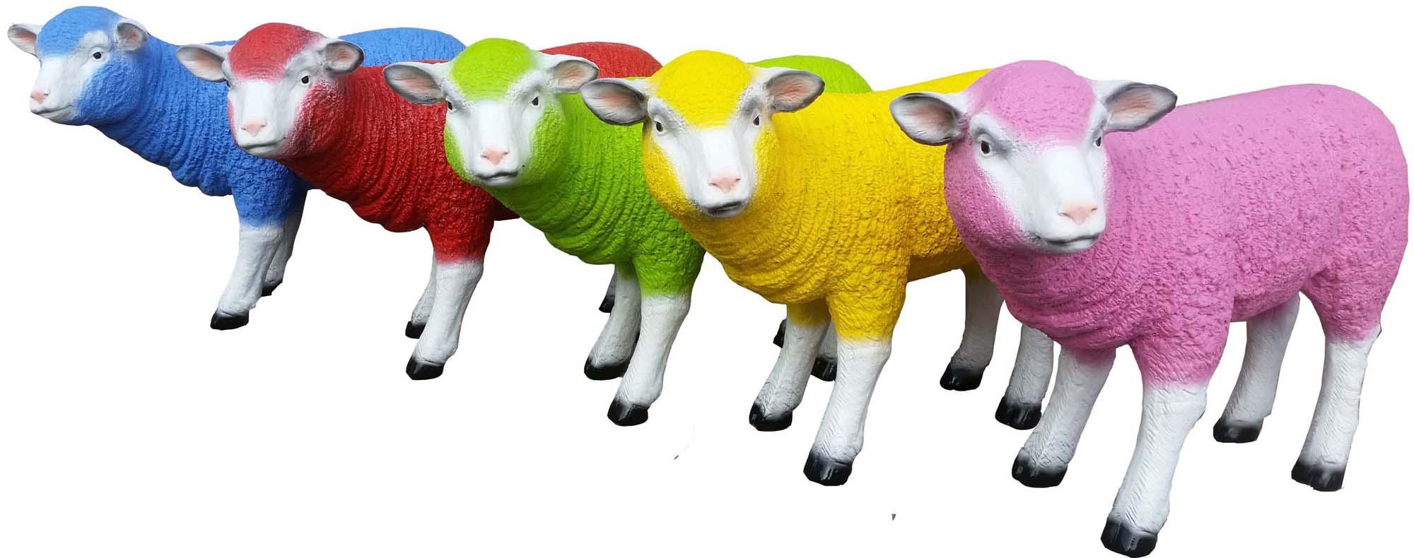 Figur Statue Moderne Figuren Sheep Garten Skulpturen Statuen Dekoration