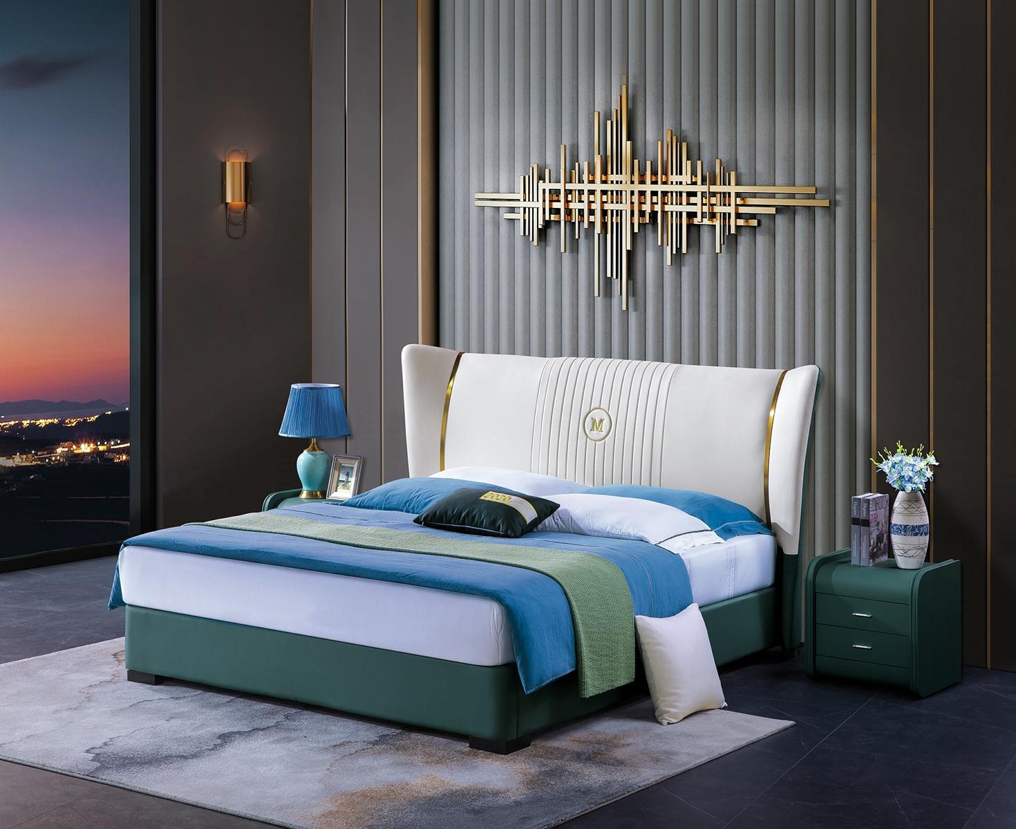 Holz Design Bett Luxus Doppel Ehe Hotel Modernes Gestell Schlaf Zimmer