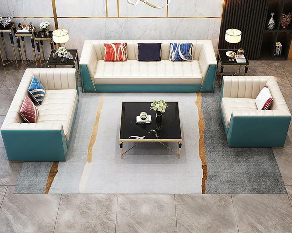 Sofagarnitur Designer Sofa Ledersofa 321 Sitzer Dekorative Modernes Sofa