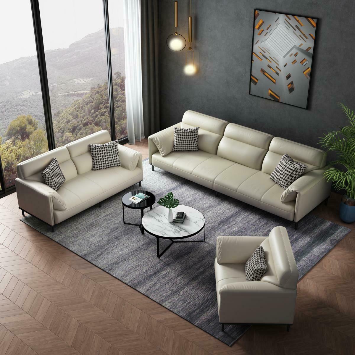 Italienische Designer Möbel Sofagarnitur 321 Sitzer Couch Polster Stoff Textil