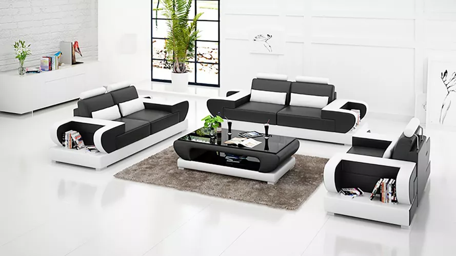 Sofa Sofagarnitur 321 Sitzer Set Design Polster Couchen Couch Modern 4tlg Tisch