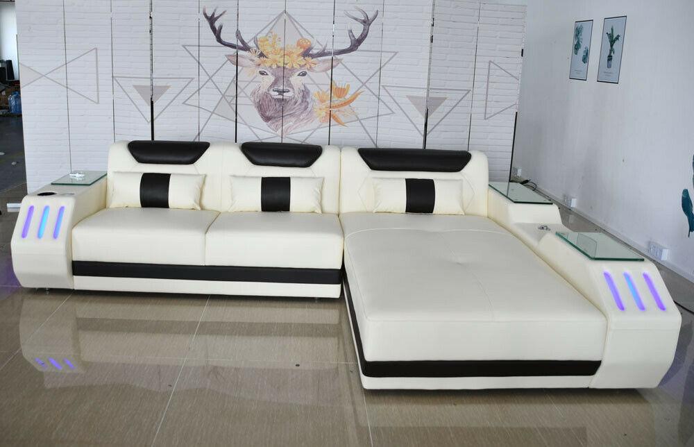 Weiches Ecksofa Wohnbereich Design Lederecksofa L-förmiges Sofa Modernes Sofa