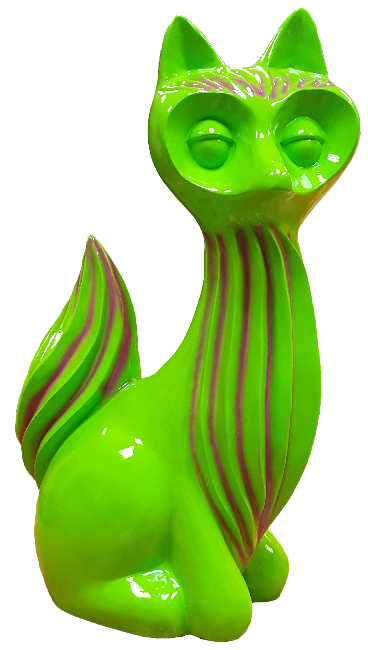 Abstrakte Figur Fuchs Figuren Abstrakt Statuen designer Loft bunte Skulpturen