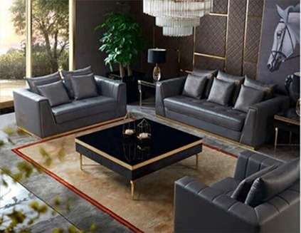 Luxus Möbel Sofagarnitur Couch Sofa Polster 3 2 1 Sitzer mit Couchtisch