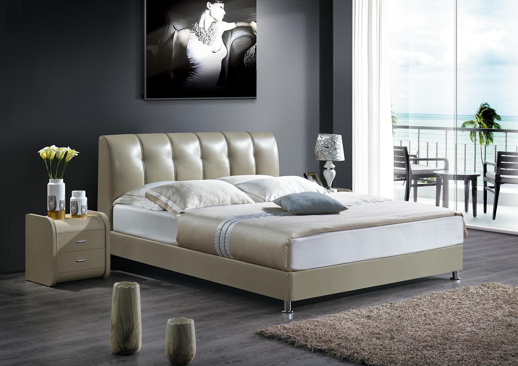 Bett Textil 2x Nachttisch 3 tlg. Schlafzimmer Luxus Set Möbel Modern Betten Neu