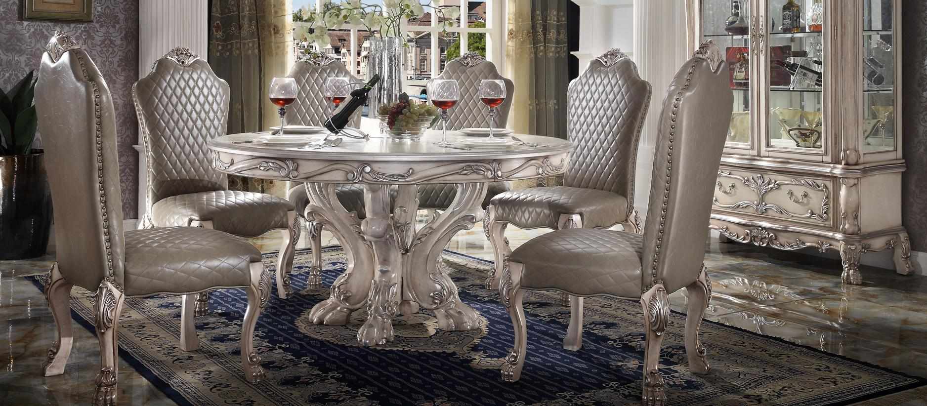 Esszimmer Stuhl Sessel Set 6x Stühle ohne Armlehnen Luxus Sessel Barock