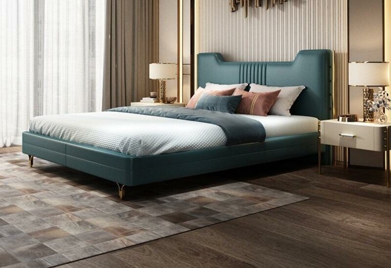 Modernes Holz Designer Bett Edles Möbel Doppel Betten Neu Schlafzimmer