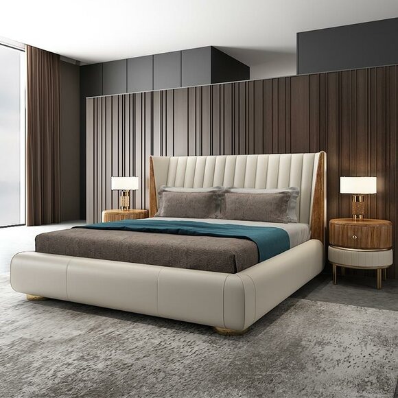 Designer Italienische Möbel Bett Doppel Schlazimmer 150x200cm Betten