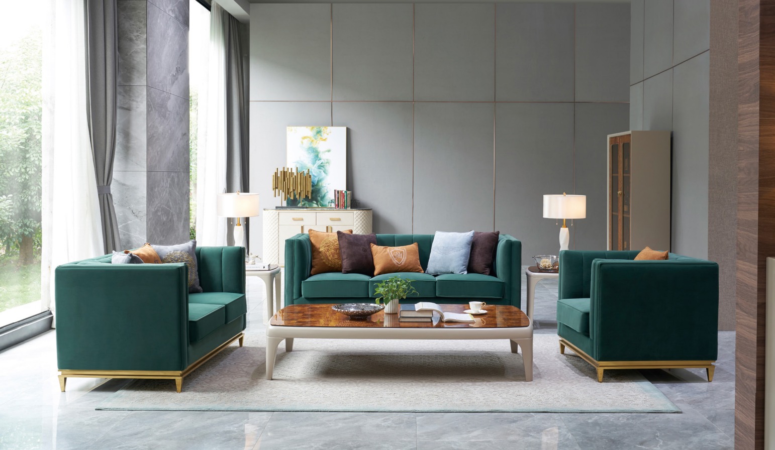 Sofagarnitur 3+2+1 Relax Sitzer Set Design Sofas Polster Couchen Leder