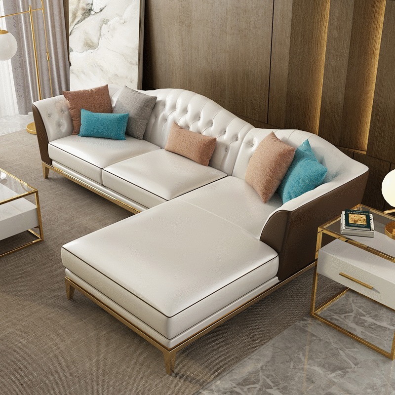 Ecksofa Polster Garnitur Wohnlandschaft L Form Designer Sofa Couch