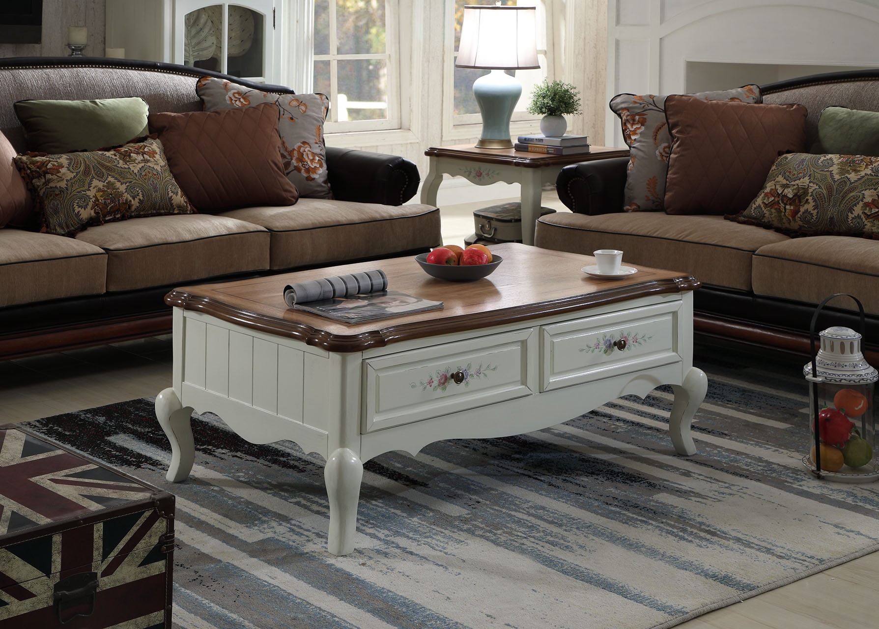 Couchtisch Tisch Beistelltisch Wohnzimmertisch Holz Tische Beistell Sofa 121x72