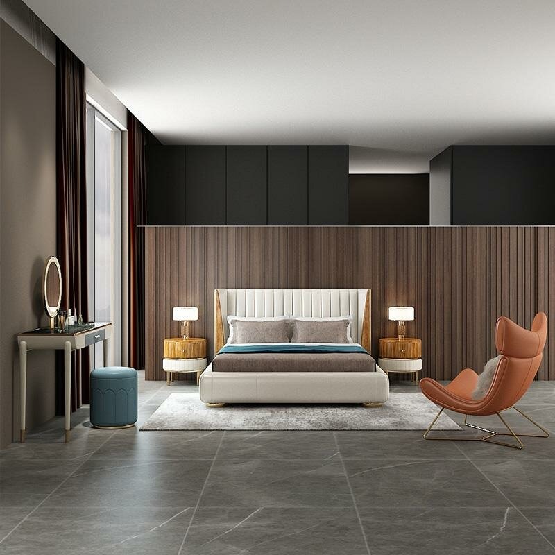 Bett Textil 2x Nachttisch 3 tlg. Schlafzimmer Möbel Modern Set Luxus Betten Neu