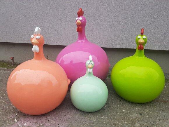 Designer Abstrakte Henne Figur Moderne Figuren Dekoration Oster Garten