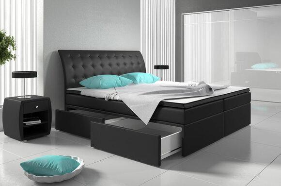 Boxspringbett Betten Bett Polster Kunstleder Designer Hotel Luxus Doppel Design