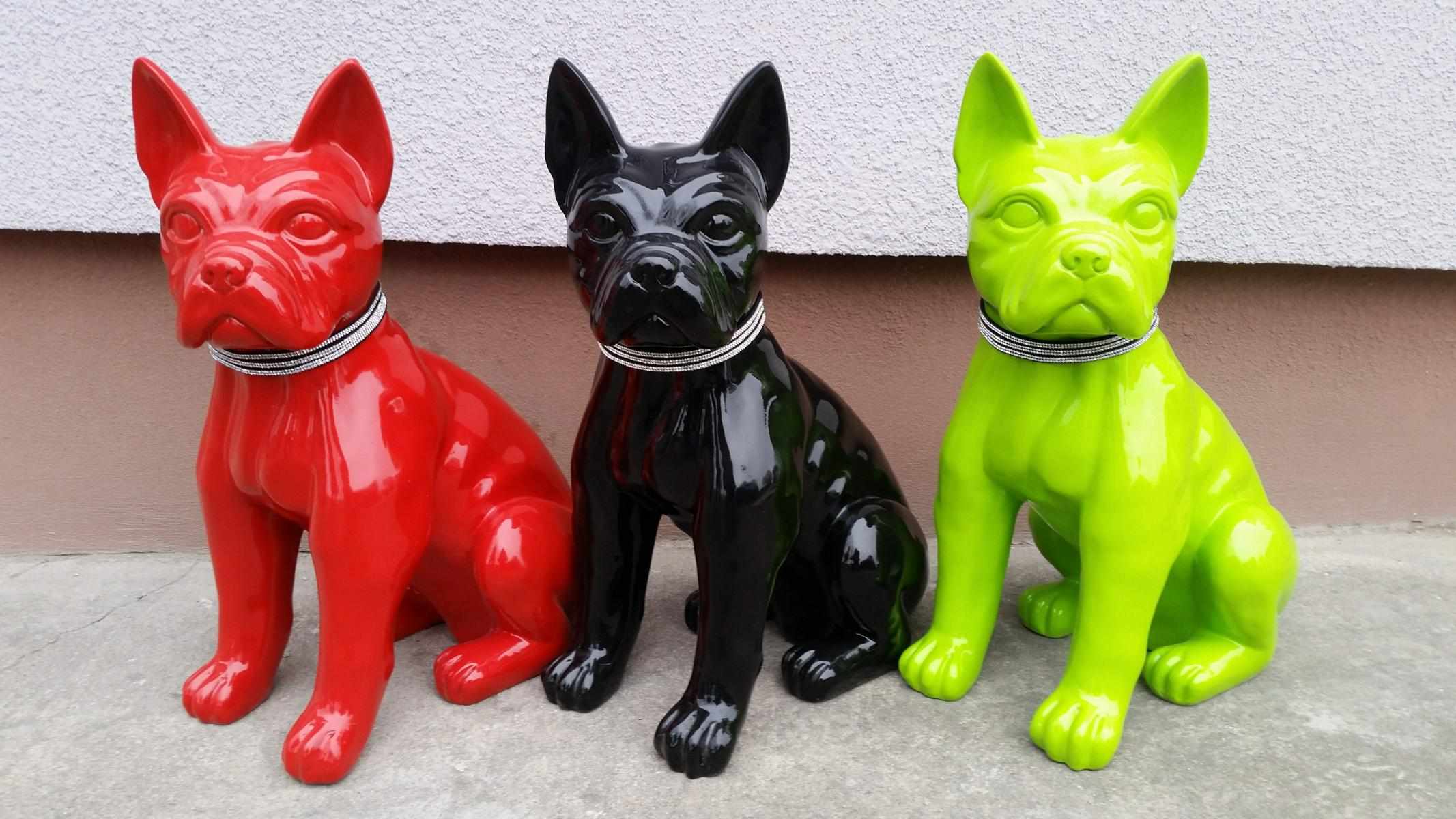 Designer Figur Statue Moderne Figuren Dekoration Hund Garten Skulptur