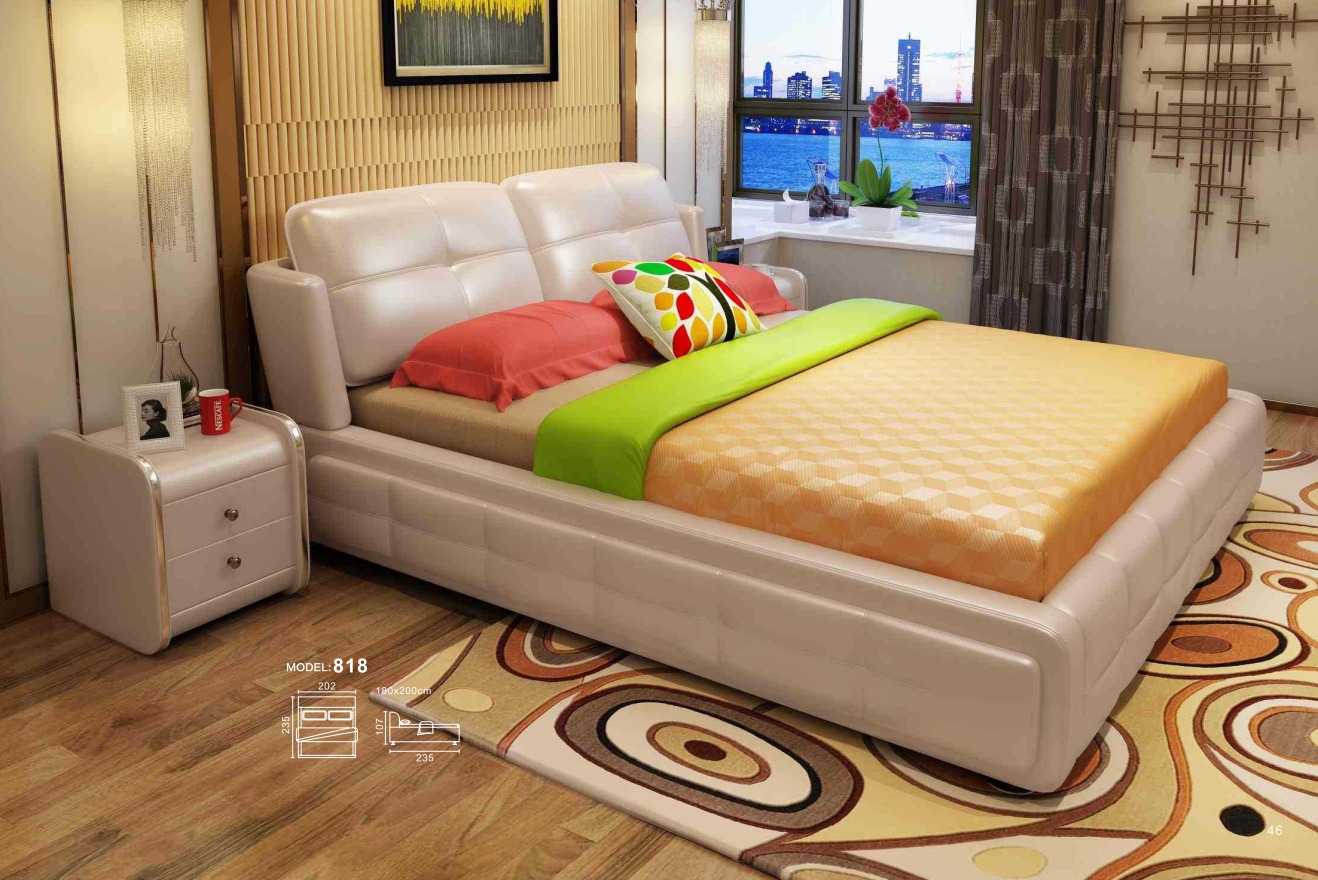 Luxus Schlafzimmer Bett Polster Deko Design 180x200cm Doppel Hotel Betten