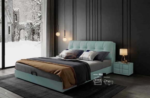 Designer Bett 180x200 Leder Metall Betten Doppel Schlaf Zimmer Luxus Ehe