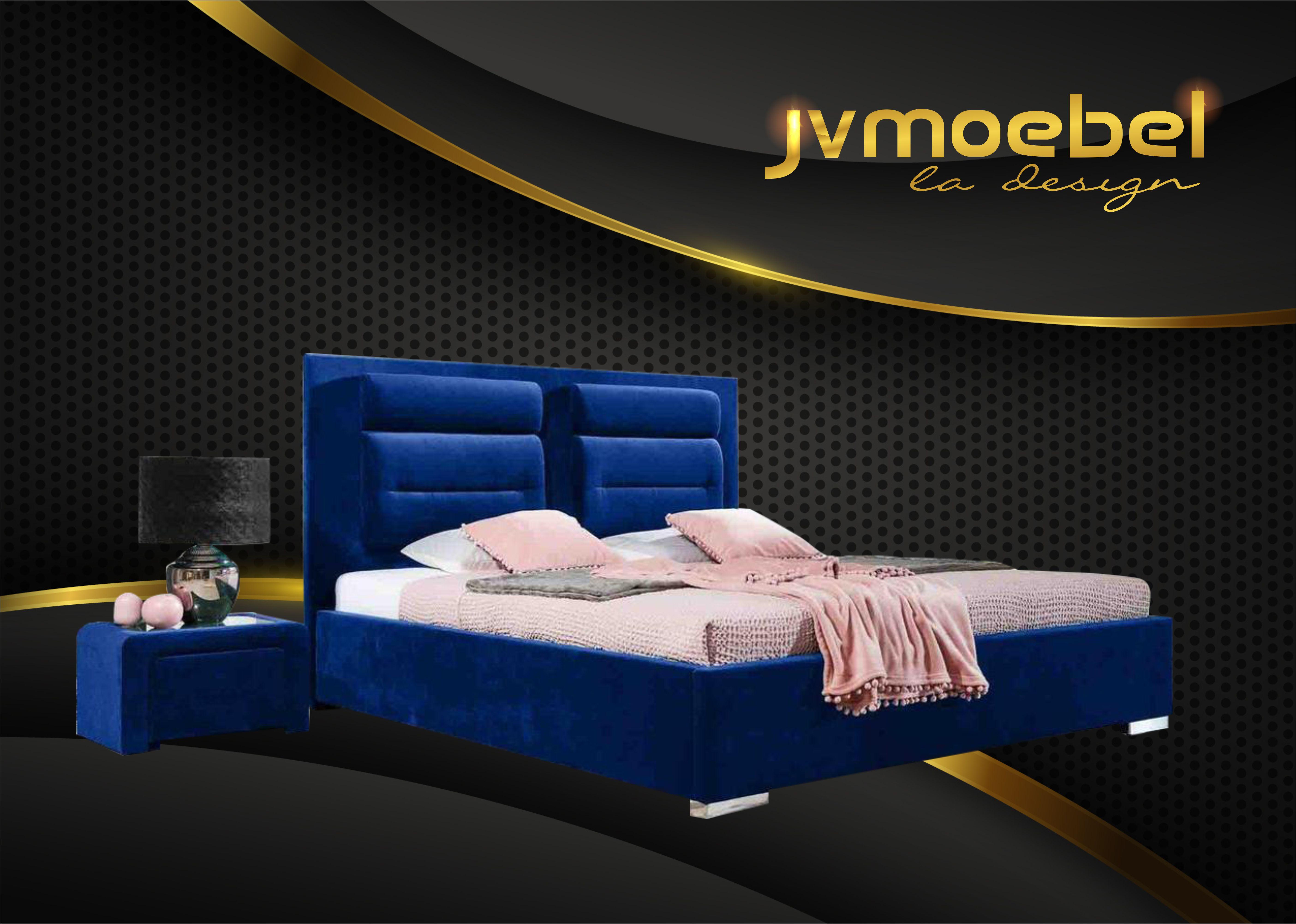 Set Möbel Bett Textil 2x Nachttisch 3 tlg. Schlafzimmer Modern Luxus Betten Neu