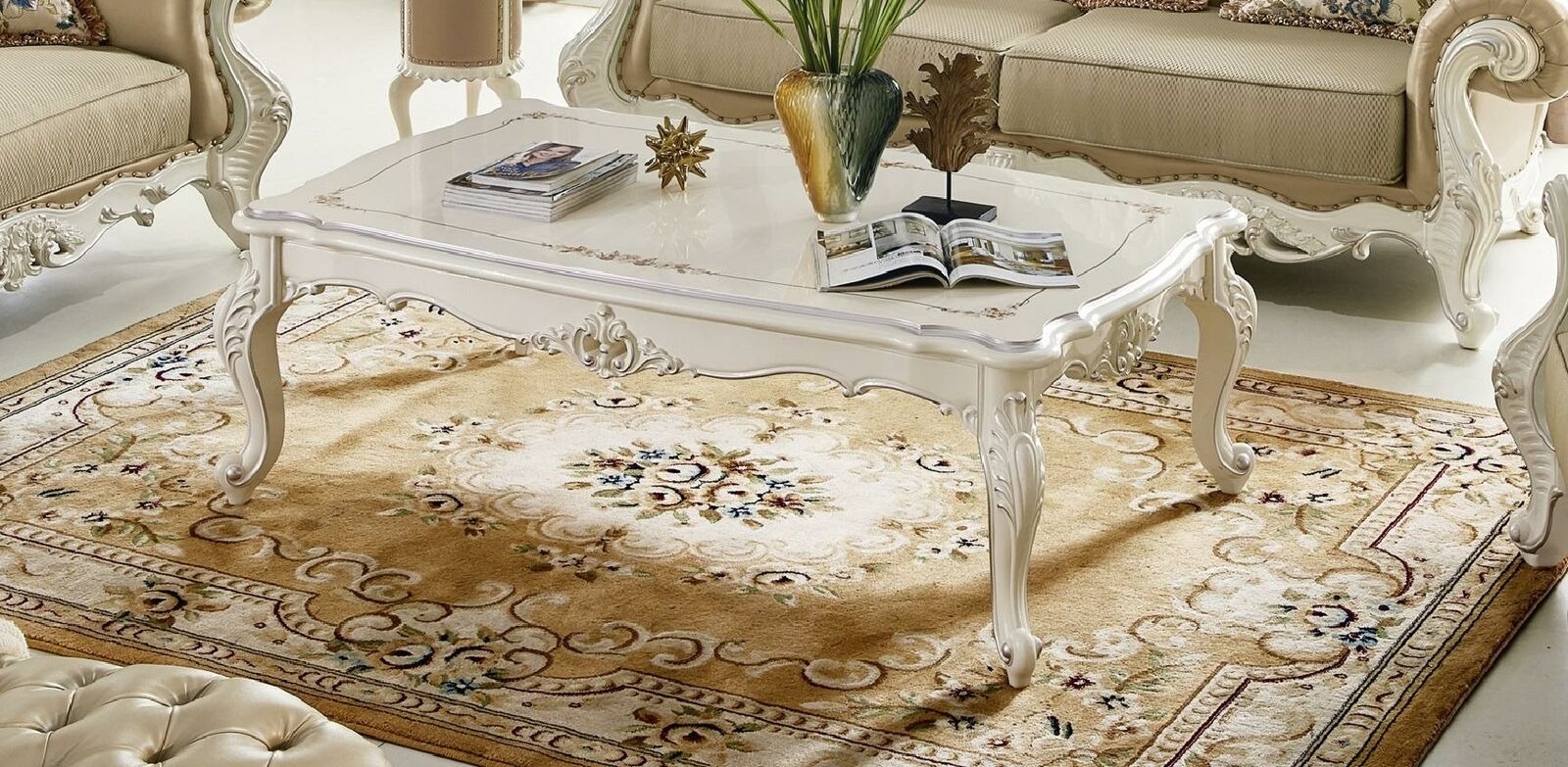 Couchtisch Beistell Tisch Holz Tische Beistelltisch Sofa Wohnzimmertisch Barock