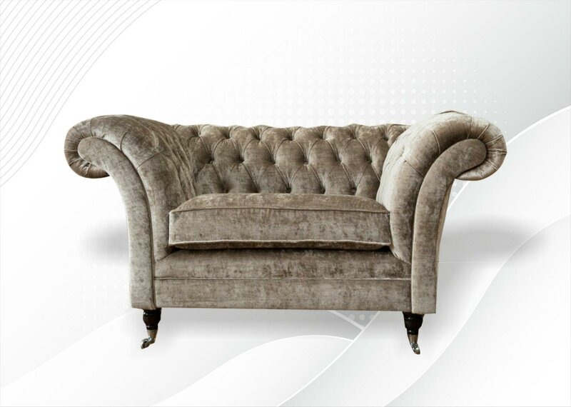 Chesterfield Sessel Nerz Textil Stoff Kreative Möbel Neu Wohnzimmer