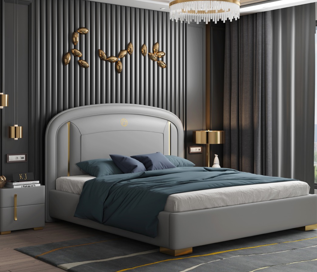 Modernes Design Bett 180x200 Samt Metall Hotel Betten Doppel Ehe Schlaf