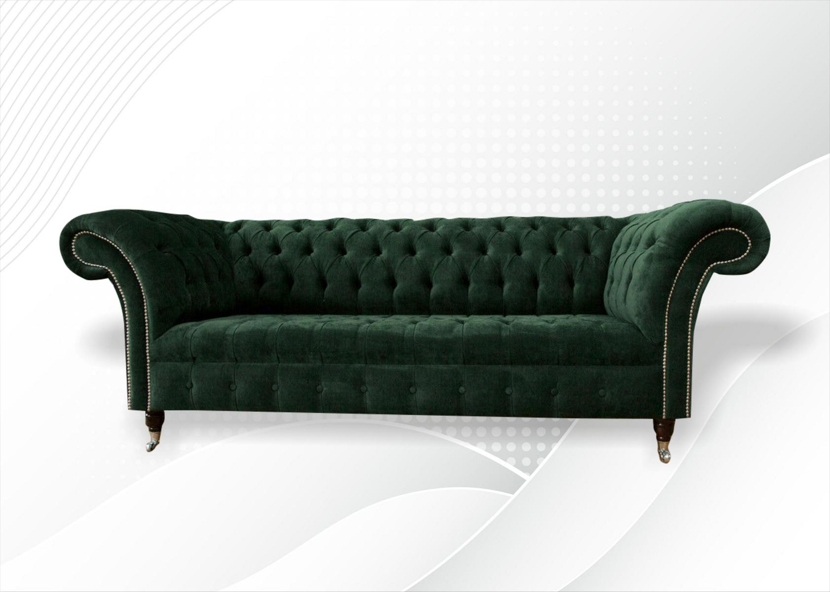 Chesterfield Grün Dreisitzer Sofa Design Couchen Polster Sofas Couch