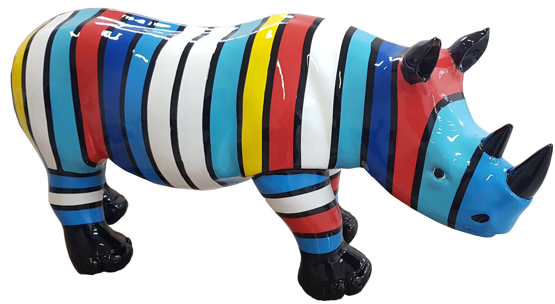 Designer Figur Statue Moderne Figuren Dekoration Nashorn Garten Skulpturen Neu