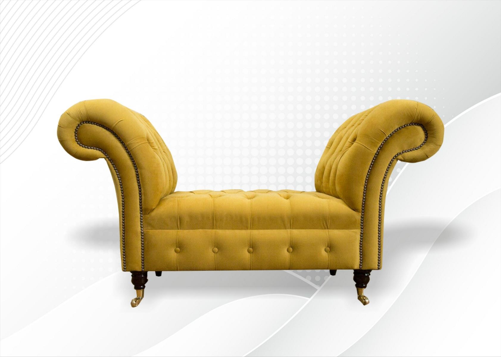 Chesterfield Stoff Design Couch Sessel 1.5 Sitzer Polster Sofas Lounge