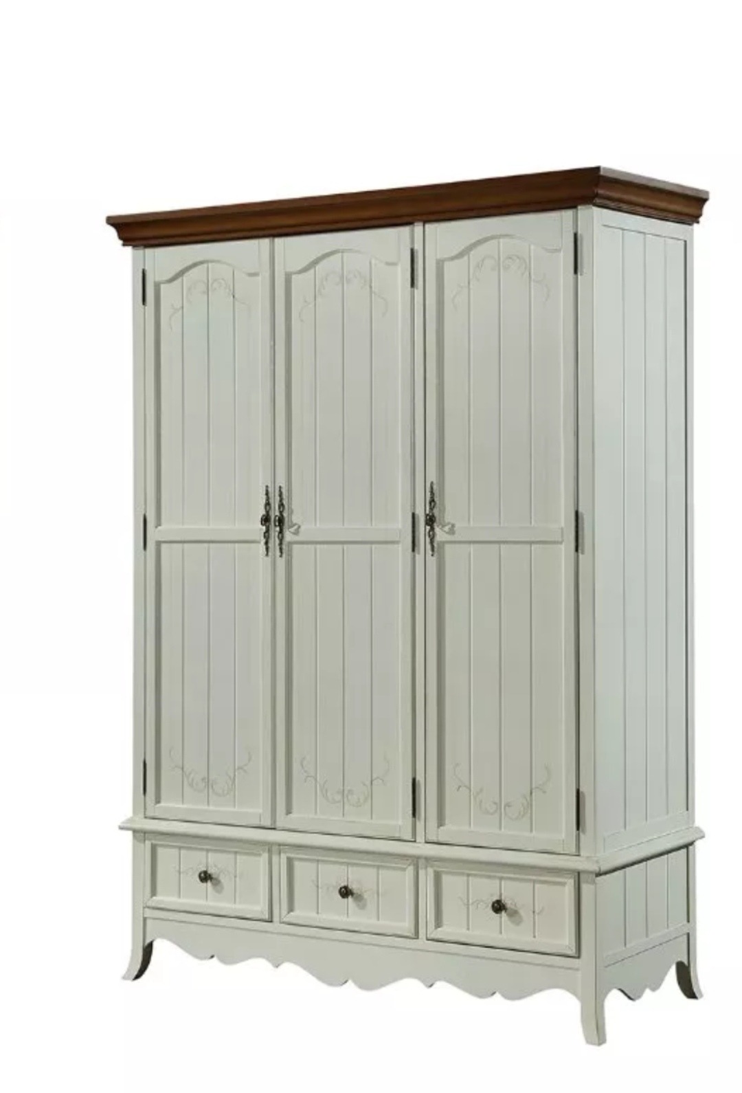 Klassischer Kleiderschrank Holzschrank Landhaus Schlafzimmer Schränke Holz Möbel