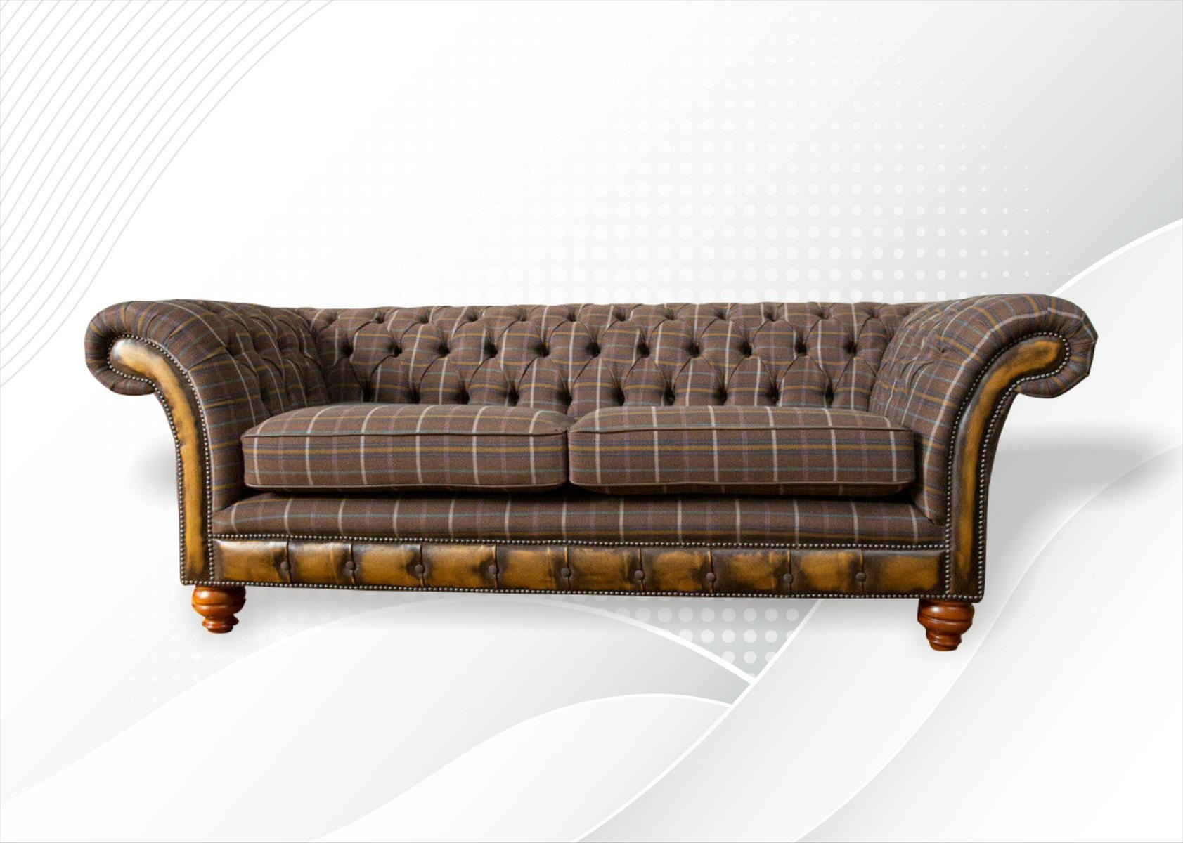 Chesterfield 3 Sitzer Braun Design Couchen Polster Sofas Neu Kreative