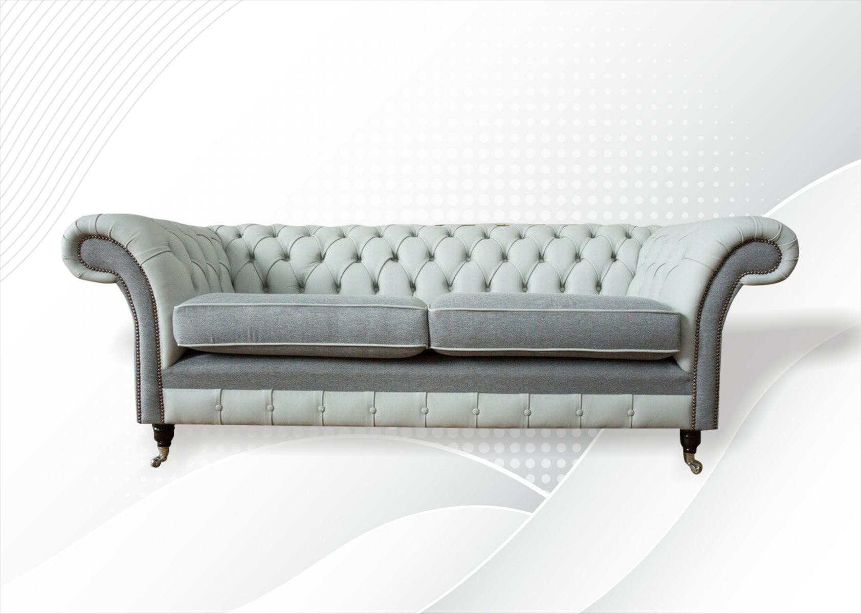 Chesterfield Braun Wohnzimmer Modern Design Couchen Sofa Ledersofa