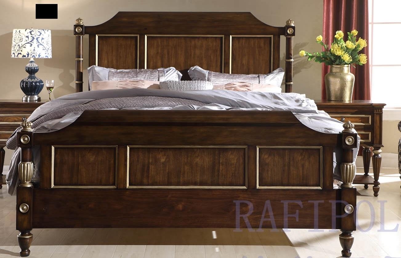 Designer Bett Klassisch Holz Hotel Betten Doppel Schlaf Zimmer Luxus